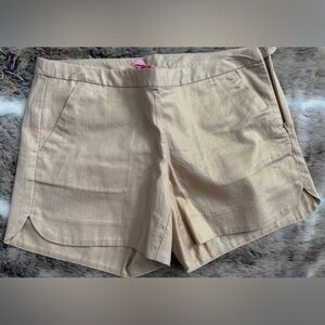 NWT Lilly Pulitzer Size 0 Kasia Short Gold Metallic Color